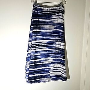 Prana blue  tie dye maxi‎ skirt. Size medium.  Organic cotton. Machine wash.
